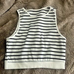 NEW AND BARELY WORN!!! stripped crop top